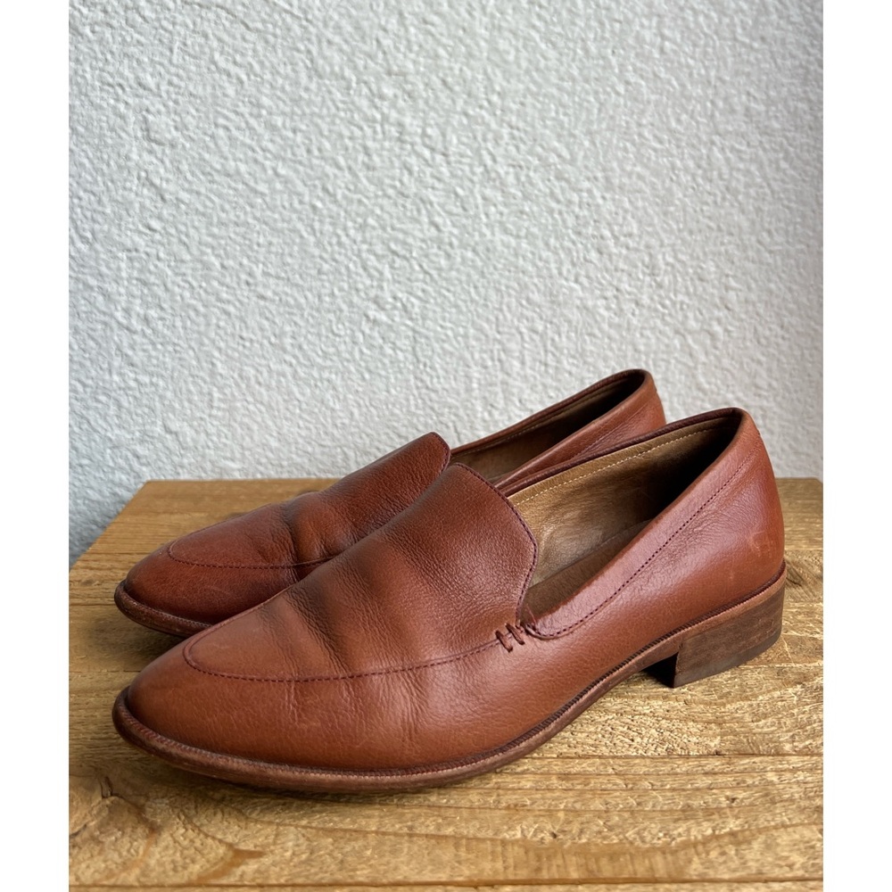 Madewell Leather Loafers in Cognac Brown